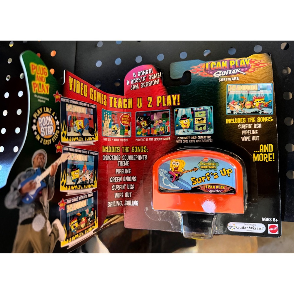 Mattel I Can Play Guitar Software SpongeBob SquarePants Surf's Up K9903 New